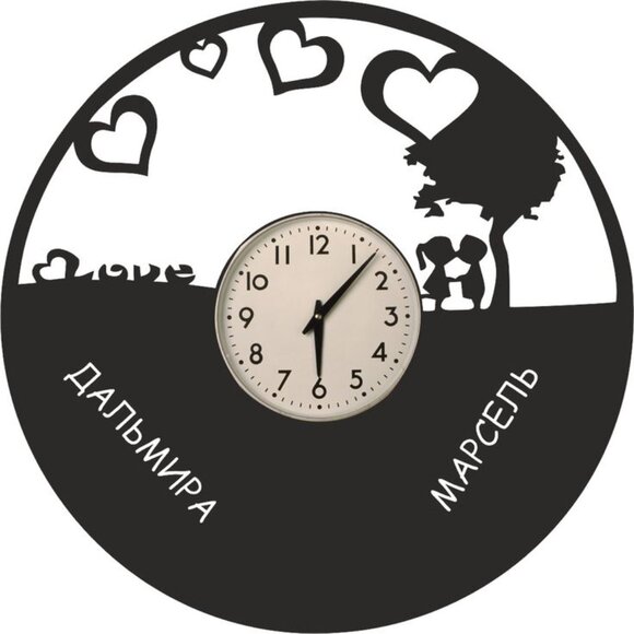 Love Vinyl Clock Vector - Picture 1 of 1